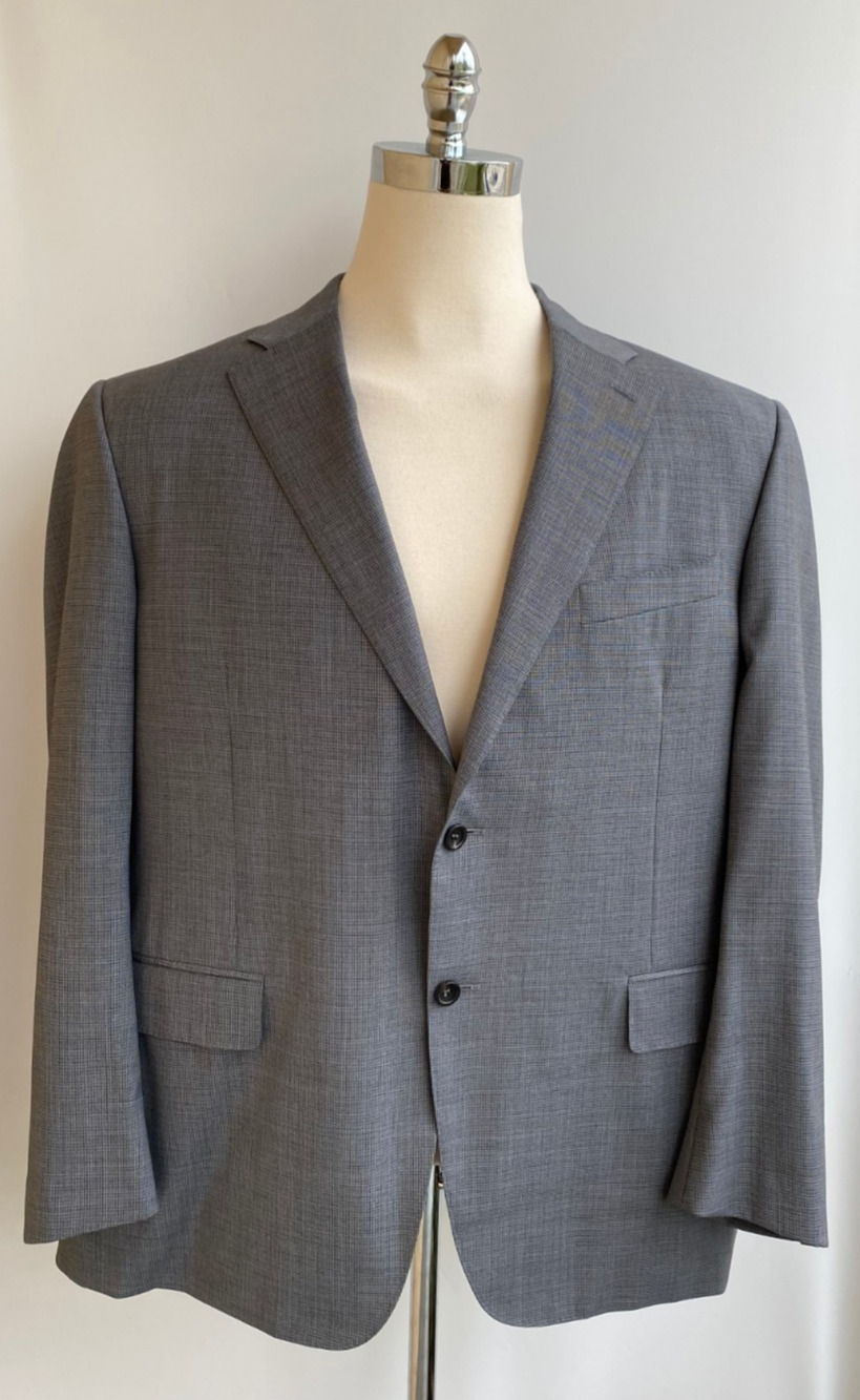 CANALI Mens Gray Wool Classic Italy Suit Blazer Sport Coat Jacket 58R US 48R